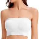 Wireless Strapless Bra (XX-Large, White)