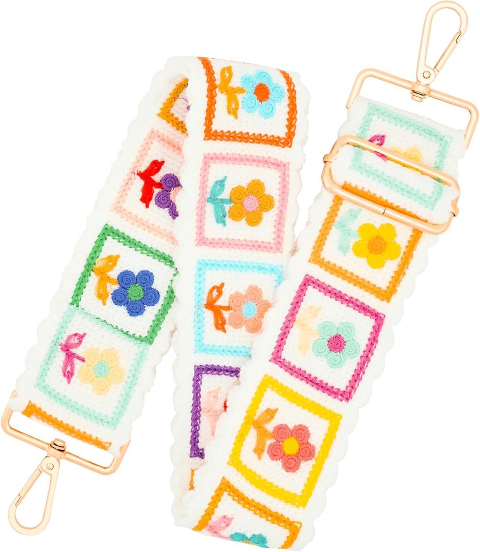 chushui Knit Purse Strap,Replacement Crossbody Wide Adjustable Shoulder Strap for Bag Handbag