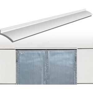 Hicarer 1 Pcs 40 Inch Door Rain Drip Cap Guard Exterior Anodized Aluminum Overall Height 1-1/2 Inch Overhead Drip Edge Flashing Weather Stripping Window Deflector Home Top Roof Rain Diverter, Silver