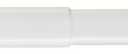 Oval White Metal Spring Tension Curtain Rod 28" - 48"