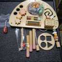 Activity Table for 1 Year Old, Montessori Toys for 1 2 Year Old Girls Boy Gifts, 8 in 1 Wooden Sensory Play Table for Toddler 1-3, Learning Toys for Baby 12-18 Months 1st Christmas Birthday Gifts