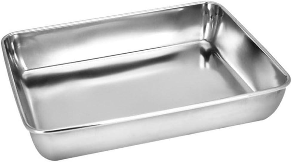 Sheet Pan,Cookie Sheet,Heavy Duty Stainless Steel Baking Toaster Oven Jelly Roll Deep Edge,Superior Mirror Finish, Dishwasher Safe (14.25x11.22x2.36 inches)