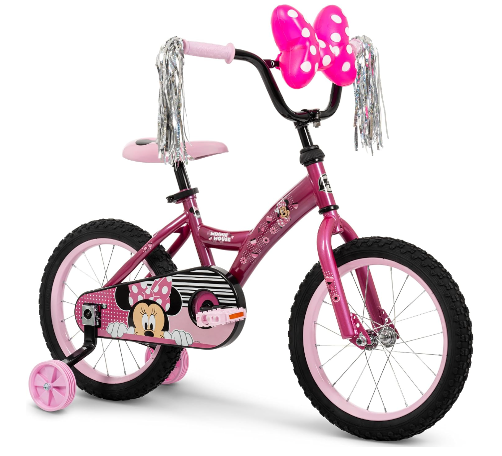 Huffy Disney 12/16 Inch Girls Bikes, Multiple Color Options
Disney Princess, Minnie Mouse, Frozen Graphics, Removable Training Wheels, Streamers, EZ Build Assembly, Children