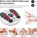 EMS Foot Massager for Neuropathy : FSA Eligible Electric Foot Massager for Circulation and Pain Relief,Hsa Plantar Fasciitis,25 Modes 99 Intensities,4 TENS Unit Muscle Stimulator Pads,Gifts for Mom
