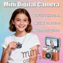1.47" LCD Flip Screen Retro Keychain Camera, 32GB Card, Built-in Flash & Strap, Portable Camera for Travel, Concerts, Students