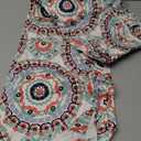 Eclipse Fabric Shower Curtain Geometric Medallion Print 71" x 70"