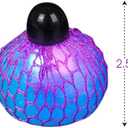 ArtCreativity Light-Up Squeeze Mesh Grape Stress Balls, Pack of 2, LED Squeeze Balls with Glitter, Stress Relief Fidget Sensory Toys for Autistic Children, Gifts, Party Favors, for Kids and Adults