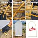 Arch Backdrop Stand Set with Cover,(7.2ft,6ft x 2) Arched Frame Stand & Spandex Wedding Arch Cover & Storage Bag (Navy Blue, 7.2Ft+6Ft+6Ft)