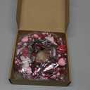 6 PCS Valentine Candle Rings Wreaths Valentines Day Mini Wreath Red Pink Heart and Berry Candle Holder Rings Valentine's Table Decor for Valentine Day Wedding Windows Table Centerpieces