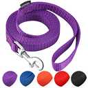 AMAGOOD 6 FT Puppy/Leash, Strong Traditional Style with Easy to Use Collar Hook, Great for Small, Medium and Large Dogs (5/8in x 6 ft, Purple)