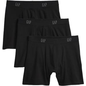 GAP Men's 3-pack Boxer Brief Underpants Underwear (Large, True Black)
