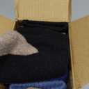 Anlisim Kids Merino Wool Hiking Socks Boys Girls Toddlers Thermal Winter Warm Boot Thick Cushion Gift Socks 6 Pairs(Stripe, 8-12Y)