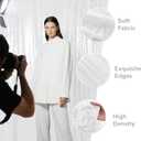 White Sequin Backdrop Curtain 2 Pieces 2FTx8FT Glitter Photography Backdrop for Party Wedding Birthday Christmas Decorations