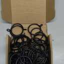 50 Pack Metal Curtain Rings with Eyelets, 1.5 inch Inner Diameter Drapery Rings Apply for Curtain Rods(Fits Up to 1 1/4-Inch Rod)