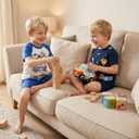 DAUGHTER QUEEN Boys Pajamas 4 Pieces Short Set 100% Cotton Sleepwear, Size: 4T