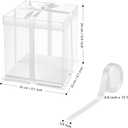 Ocmoiy 8x8x9Inch Clear Cake Box, 5 Pcs Cake Boxes with Ribbon Suitable for Packaging 6 Inch Cake, Disposable Cake Holder Carrier for Wedding, Birthday, Party