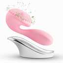 Ronux Silicon Facial Cleansing Brush - Electric, Rechargeable, Waterproof IPX7 - Rotating Magnetic Beads - 4 Function Modes - Face Massage for Deep Cleaning - Magnetic Charging Base - Ergonomic Handle