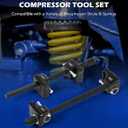 Orion Motor Tech 2pc Macpherson Strut Spring Compressor Tool Set with 10.5" Range, Heavy Duty Coil Spring Compressor Tools with 1/2" Square Drive, 13/16" Hex Strut Compressors for Car Truck, Black