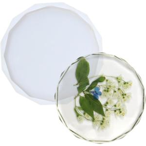 Coaster Molds for Epoxy Resin Casting Silicone Mold Kit with Diamond Edge Crystal and Round Geode Designs Reusable Coasters Mold for DIY Resin Crafts and Home Decor Projects