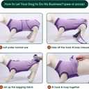 Kuoser Recovery Suit for Dogs After Surgery, Soft Dog Surgery Suit Female Male, Breathable Pet Surgical Recovery Shirt, Anti Licking Dog Onesie for Abdominal Wounds Cone Alternatives, Purple XL