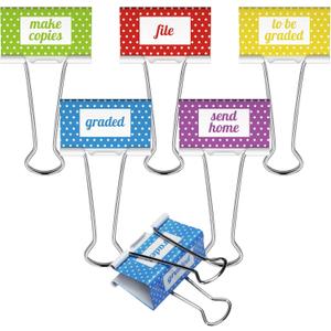 Feifeiya 5 Pcs Teacher Essentials Large Teacher Binder Clips 2 Inch Paper Clips for Office School Supplies Classroom Management