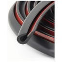 Edge Trim-Rubber U Channel Length with self-Adhesive Design for car Doors, Table Corners, etc (19.7FEET, Black)
