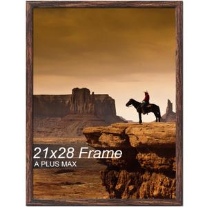A PLUS MAX 21x28 Picture Frame Brown Light Weight Wall Mount