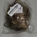 RUWISS Claw Clip Messy Bun Hair Piece Real Human Hair Buns Wavy Curly Chignon Hair Bun Extensions Tousled Updo Claw Clip Ponytail Hairpieces for WomenBrown to Blond (40g)