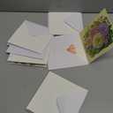 6pcs creative gift of diamond art painting birthday cards - flowers chrysanthemum, greeting card with envelope, handmade DIY painting birthday card art craft card kit postcards for family and friends