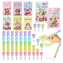 ceiba tree Valentines Day Cat Dog Puppy Cards Paw Shape Stacking Stackable Pencils Gifts Exchange for Kids Classroom School Class Classmates 24 Sets Kindergarten Preschool