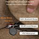 Air Tracker Tags-2 Pack [Apple MFi Certified] (iOS Only), Smart Bluetooth Tracker, Compatible with Apple Find My, Item Locator for Keys, Luggage, Wallet, Suitcase, Bags, IP67 Waterproof (Black)