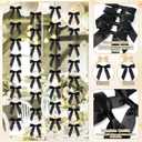 Taobary 8 Pcs 6.6 ft Valentine Bow Garland, Satin Ribbon Bow Banner Coquette Hanging Ornament for Photo Wall Backdrop Birthday Party Wedding Bridal Baby Shower Decorations(Black,1 Inch)