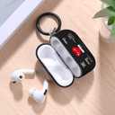 Gedicht for Airpods Pro Case, Cute Cool Red Heart Pattern TPU Soft Cases for Airpods Pro Case 1st Gen, Shockproof for Airpods Pro 2019 Case Men Women with Cleaner Kit & Keychain
