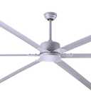 CP120PG Industrial Ceiling Fan, 120-Inch - Large Grey Fan, Robust Downrod Mount with Zinc Ball Hanger, Perfect for Spacious Areas & Commercial Use