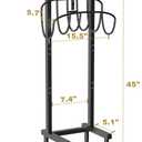Artigarden Freestanding Garden Hose Holder with 4 Spikes, Heavy Duty Metal Reel Stand Hanger Rack Organizer, Holds Storage 150ft Hose for Outside Yard Lawn, Black