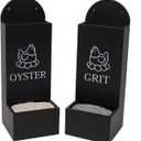 Chicken Oyster Shell and Grit Feeder Wooden Automatic Poultry Feeder Chicken Coop Accessories Supplies