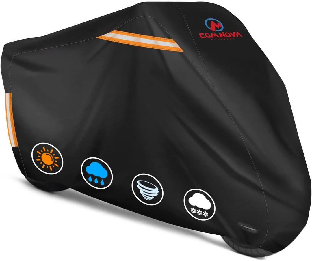 Motorcycle Cover 81, Outdoor Moped Cover, Heavy Duty & Waterproof Motor Cycle Protection , (No Motorcycle Brand)