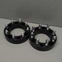 KSP 2 inch 8x6.5 Wheel Spacers for Chevy Express Silverado GMC Savana Sierra, 8x165.1 Wheel Adapters with M14x1.5 Studs for 2013+ram 2500 ram 3500, 2PCS 50.8mm 8 Lug Black Forged Spacer 126.15mm Bore