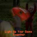 Glow in The Dark Football, Light Up Fooball, LED Leather Football with Air Pump, Perfect for Evening Play, Camping and Beach Fun, Size 6 (Brown)