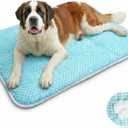 furrybaby Dog Cooling Mat Dog Bed mat, Extra-Thick Dog Crate Pad, Cat Bed, Washable Pet-Safe Magic Cooling Pad for Dogs Cats, Long Lasting Cooling for Crate Bed Indoor Outdoor Summer, 44x32, Sea