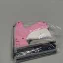 Handheld Stitch Tag Gun for Clothes, Quick Clothing Fixer, Tagging, Sewing Kit Includes 6 Needle, 1000 Black Fasteners & 1000 White Fasteners, Pink