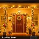 Brightown 2 Pack Solar Christmas String Lights Outdoor, Total 144Ft 400 LED Twinkle Fairy Lights Waterproof with 8 Modes Auto On/Off for Patio Tree Garden Party Home Wedding Decorations (Warm White)