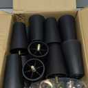 TURSTIN 16 Pack 4 Inch Plastic Furniture Legs with M8 T-Nuts Screws Tapered Sofa Couch and Chair Legs Replacement Furniture Legs for DIY Projects Sofas Coffee Tables Dressers Beds