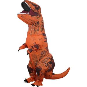 Inflatable Dinosaur Costume for Adults,Blow Up Dinosaur Costume for Halloween Party Costumes (Brown)