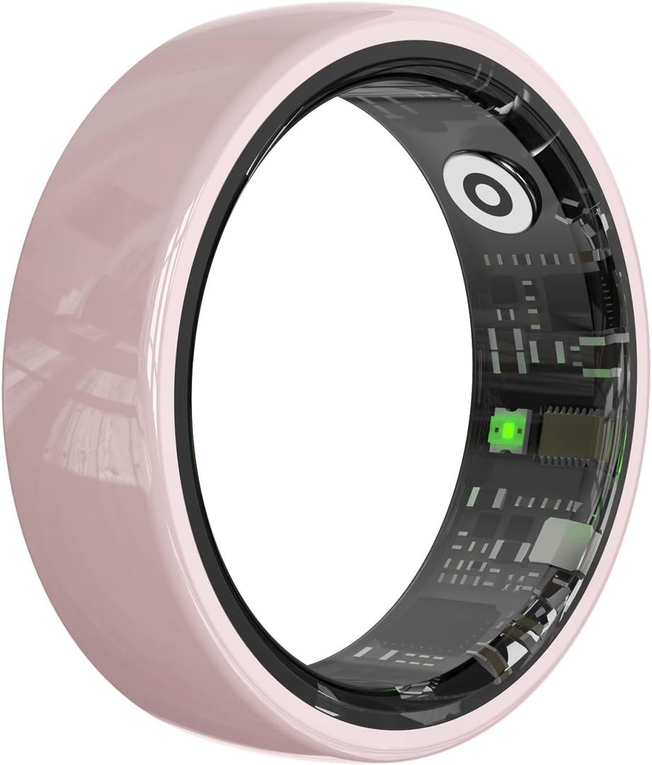 Yihou Smart Ring for Women Health Ring Fitness Tracker with Heart Rate Monitor Sleep Monitor Calorie Pedometer for Android iOS Pink 6
