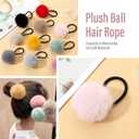 Cat Ears Headband with hair accessory setPlush Halloween Headwear Xmas Themed Party Various styles of hair clips and hairbands (Pink)