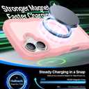 Magnetic for iPhone 16 Case,[Compatible with MagSafe][Military-Grade Drop Protection][Anti-Yellowing] Shockproof Protective Translucent Matte Cover for iPhone 16 Phone Case,Peach Pink