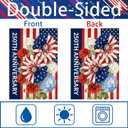 6 x 250th Anniversary Garden Flag Red White Blue Flower Daisy Garden Flags for Outside 12 x 18 Inch Double Sided Design Burlap Yard Flag 250 Anniversary Patriotic Banner 4th of July Independence Day Decor, Mix