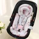 BOMOLOUR Infant Car Seat Insert with Removable Cushion for Baby Preemie Newborn Infant, Reversible carseat Insert Head Body Support Fits for Stroller, Baby Swing, Rocker, Bouncer, Bassinet - Pink