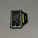 Running Armband with Earphone Bag Cell Phone Armband for iPhone 16 15 Pro 14 Plus 13 11 XR XS, Galaxy S24/S10 Water Resistant Sports Phone Holder Case & Zipper Slot Car Key Holder for 6.9 inch Phone (Black (Up to 6.9''))